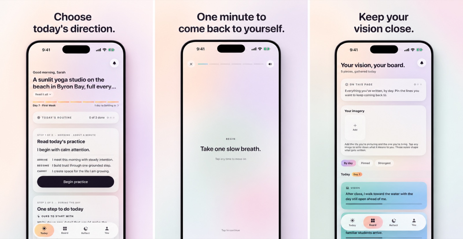 MyDirection shown on iPhone, Apple Watch and as a Home Screen widget